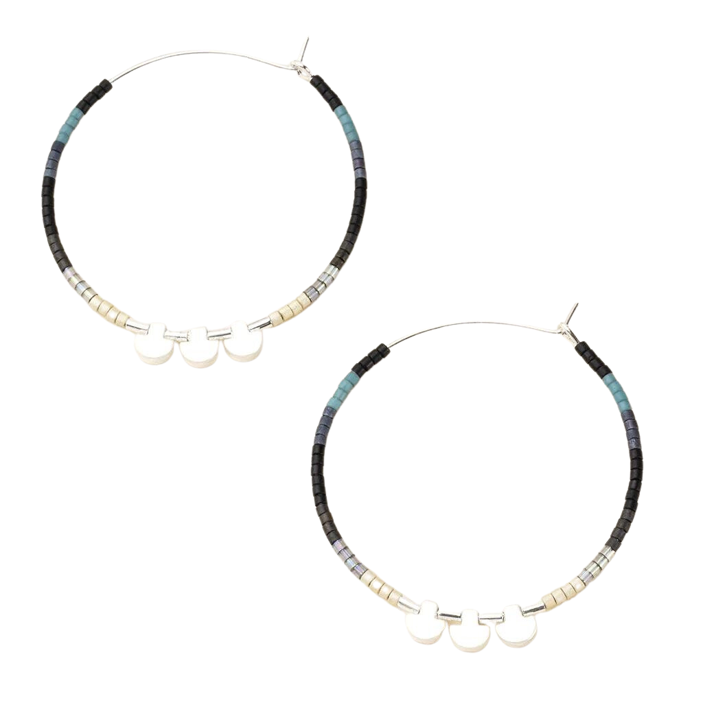 Large Chromacolor Hoops in Black Multi - Madison's Niche 