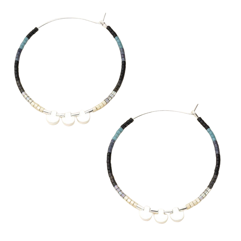 Large Chromacolor Hoops in Black Multi - Madison's Niche 