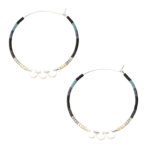 Large Chromacolor Hoops in Black Multi Madison's Niche 