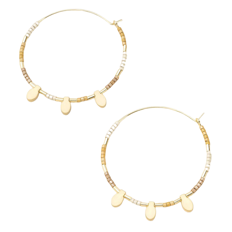 Large Chromacolor Hoops in Neutral Multi - Madison's Niche 