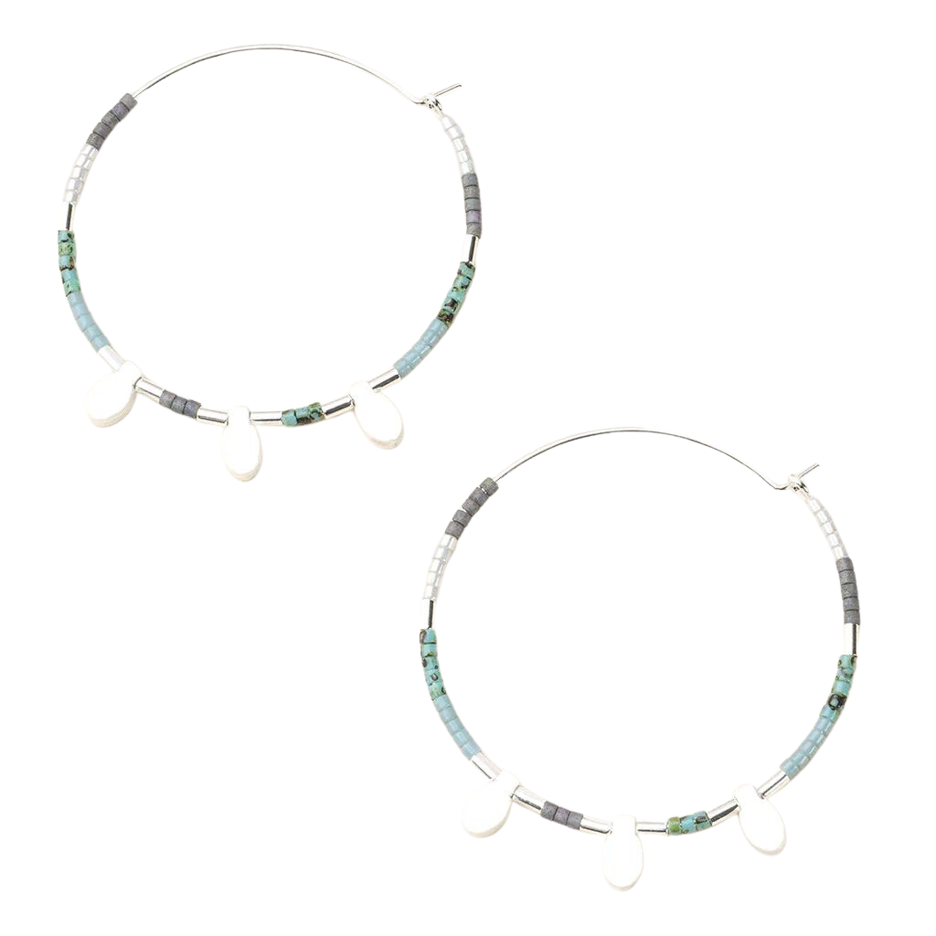 Large Chromacolor Hoops in Turquoise - Madison's Niche 