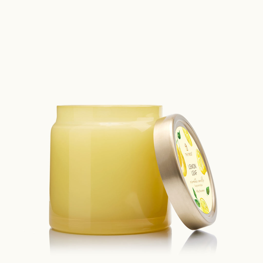 Lemon Leaf Glass Candle - Madison's Niche 