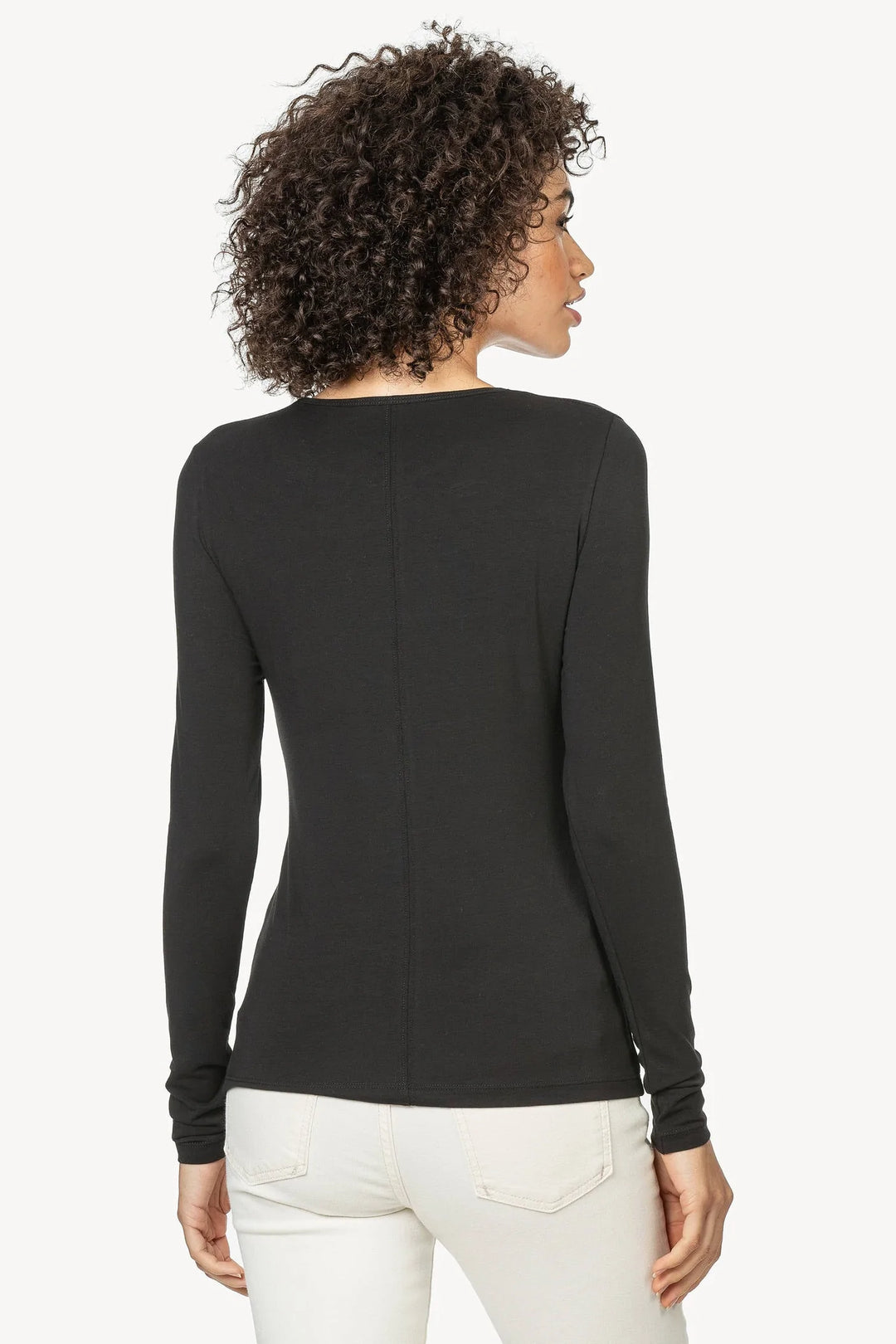 Long Sleeve Crew Tee in Black - Madison's Niche 