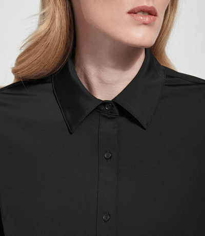 LYSSE Clothing Connie Slim Button Down in Black
