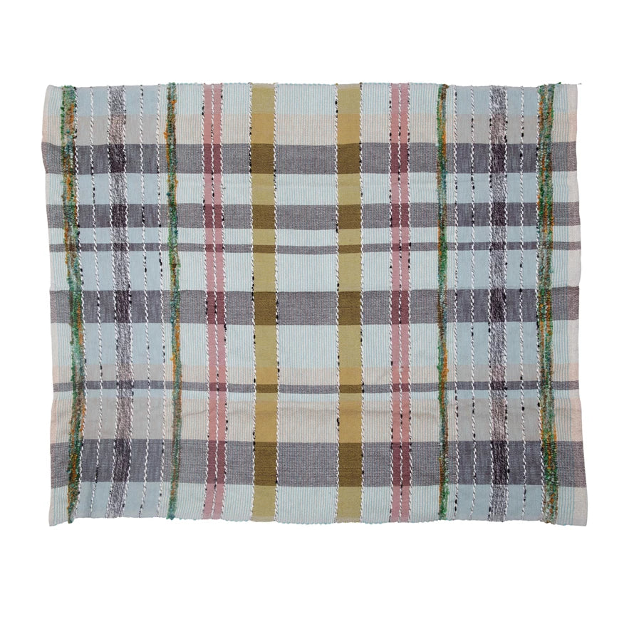 Madras Plaid Throw 50" x 60" - Madison&