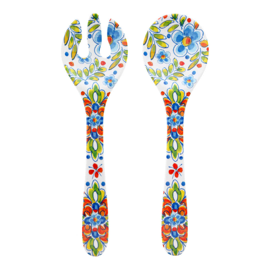 Salad Servers in Madrid White - Madison's Niche 