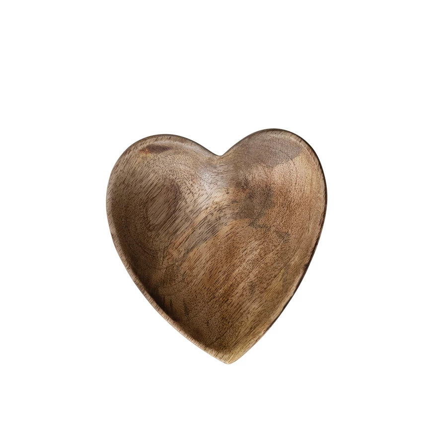 Mango Wood Heart Dish - Madison&