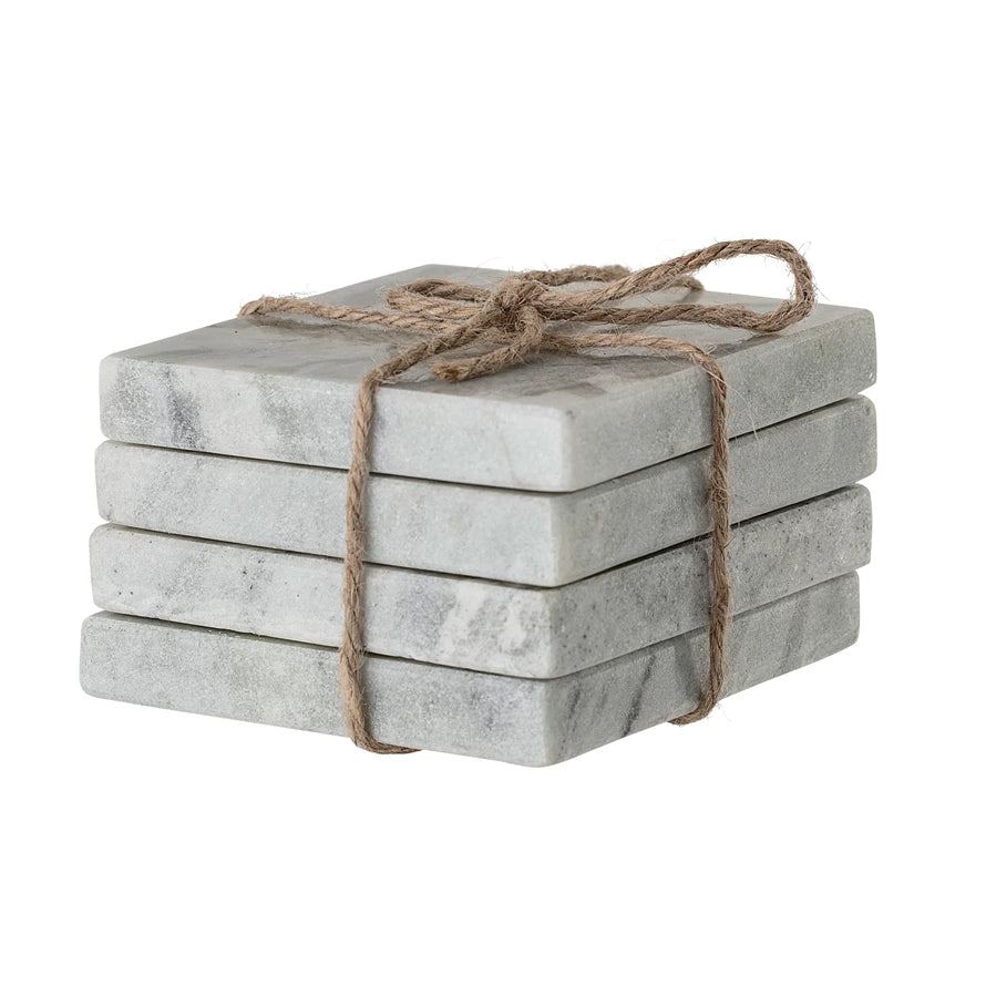 Grey Marble Coaster Set - Madison's Niche 