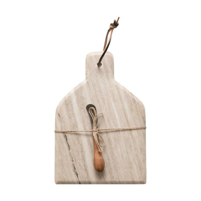 Marble Cheese Board with Knife - Madison's Niche 