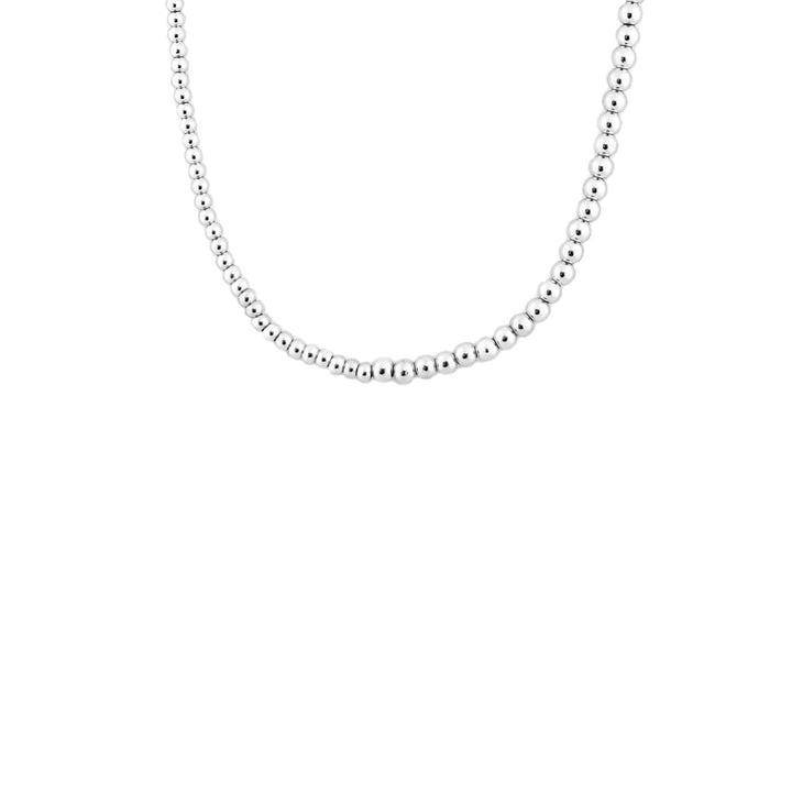 Metal Beaded Choker in Silver - Madison's Niche 