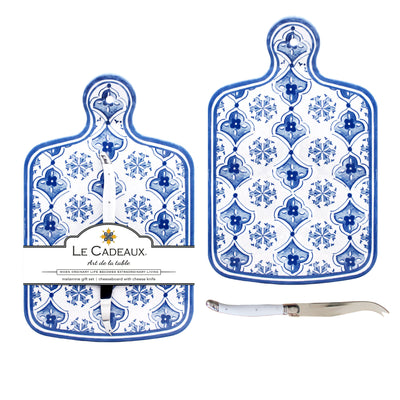 Cheeseboard Gift Set in Moroccan Blue - Madison's Niche 