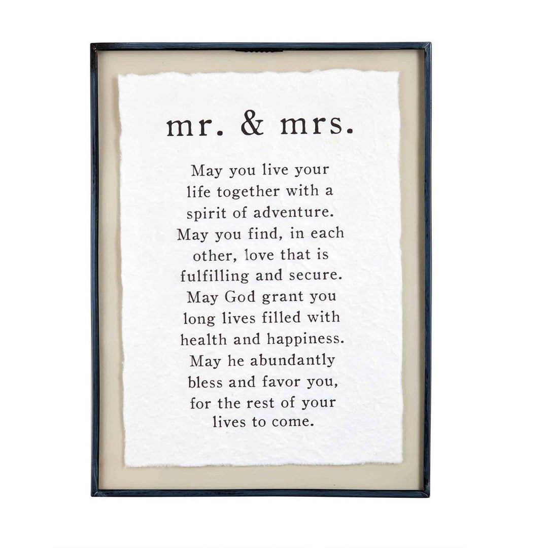 Mr. & Mrs. Glass Plaque - Madison's Niche 