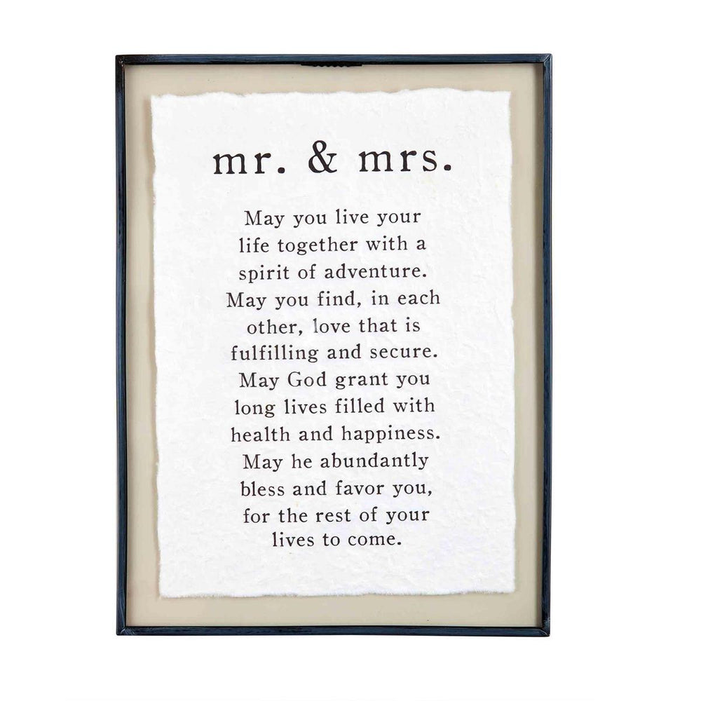 Mr. & Mrs. Glass Plaque - Madison&