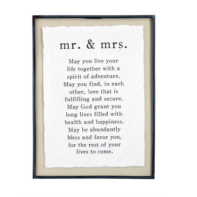 Mr. & Mrs. Glass Plaque - Madison's Niche 