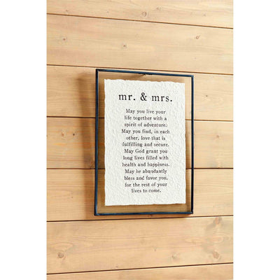 Mr. & Mrs. Glass Plaque - Madison's Niche 