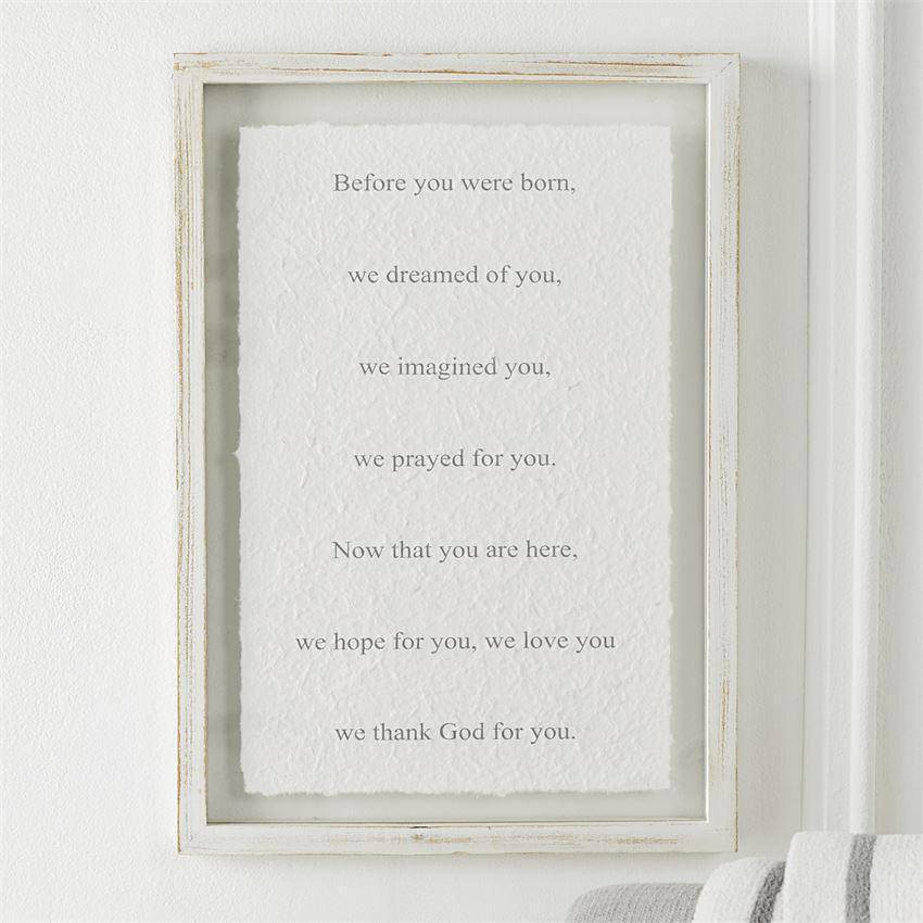 "Before You Were Born" Glass Plaque - Madison's Niche 