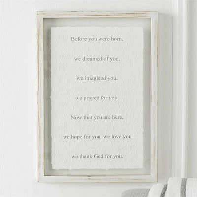 "Before You Were Born" Glass Plaque - Madison's Niche 