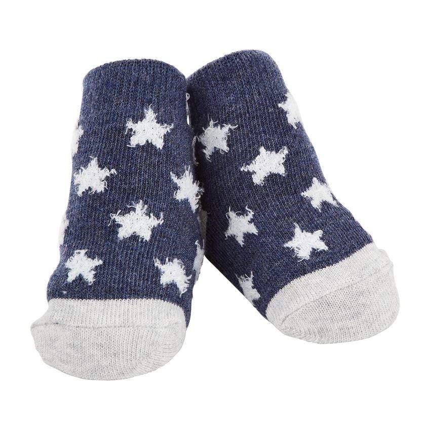Navy Chenille Dot Socks - Madison&