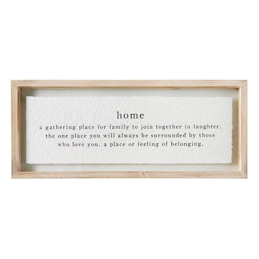 Home Definition Glass Plaque - Madison's Niche 