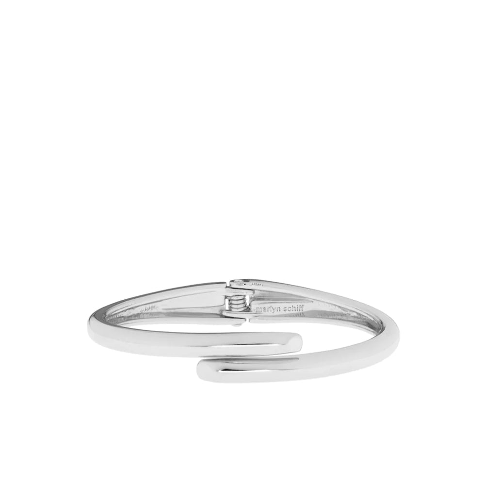 Overlap Hinge Cuff in Silver - Madison&