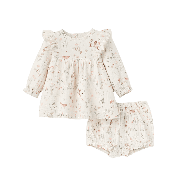 Owl Ruffle Dress - Madison's Niche 