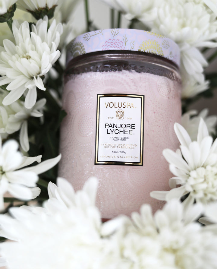 Panjore Lychee 18oz Candle - Madison's Niche 