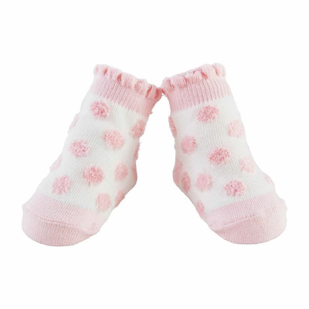 Pink Chenille Dot Socks - Madison&