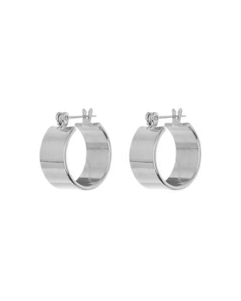 Positano Hoops in Silver - Madison's Niche 