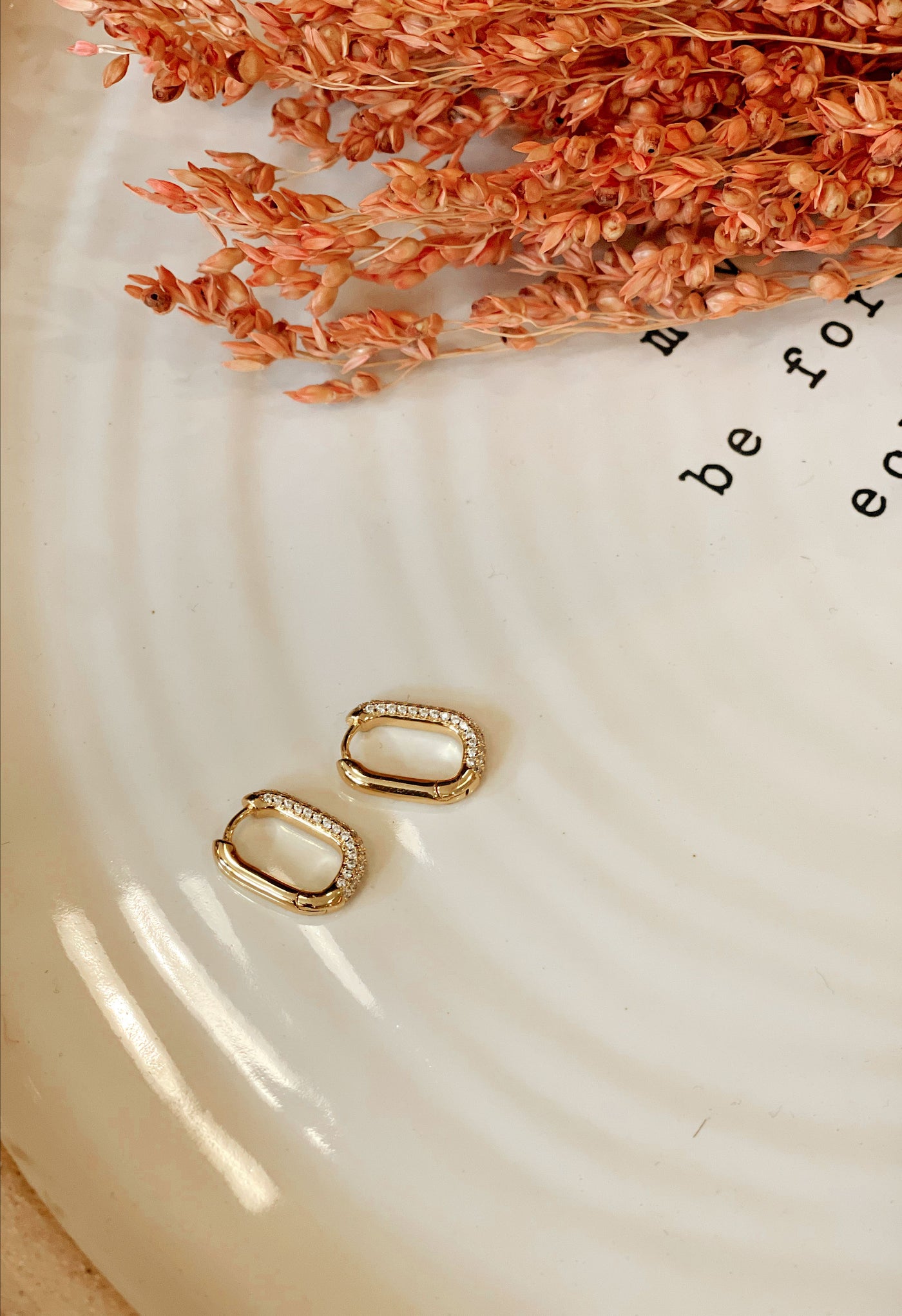 Pavé Chain Link Huggies in Gold - Madison's Niche 