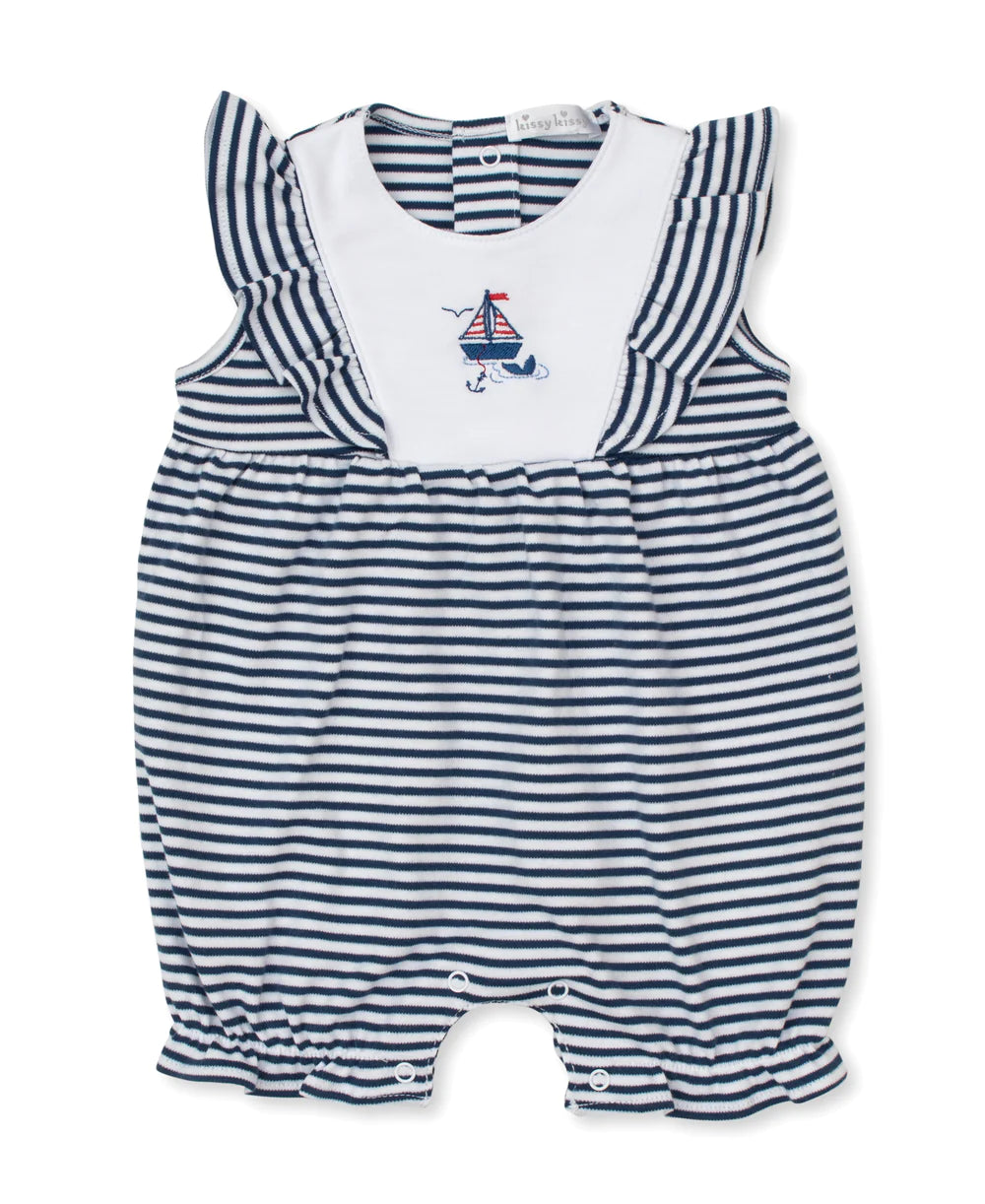 Sails 'n Whales Ruffle Playsuit - Madison's Niche 