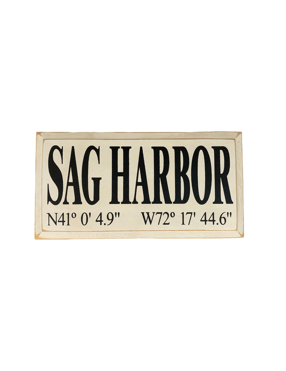 SAWDUST CITY Wall Art Sag Harbor Coordinates Town Sign