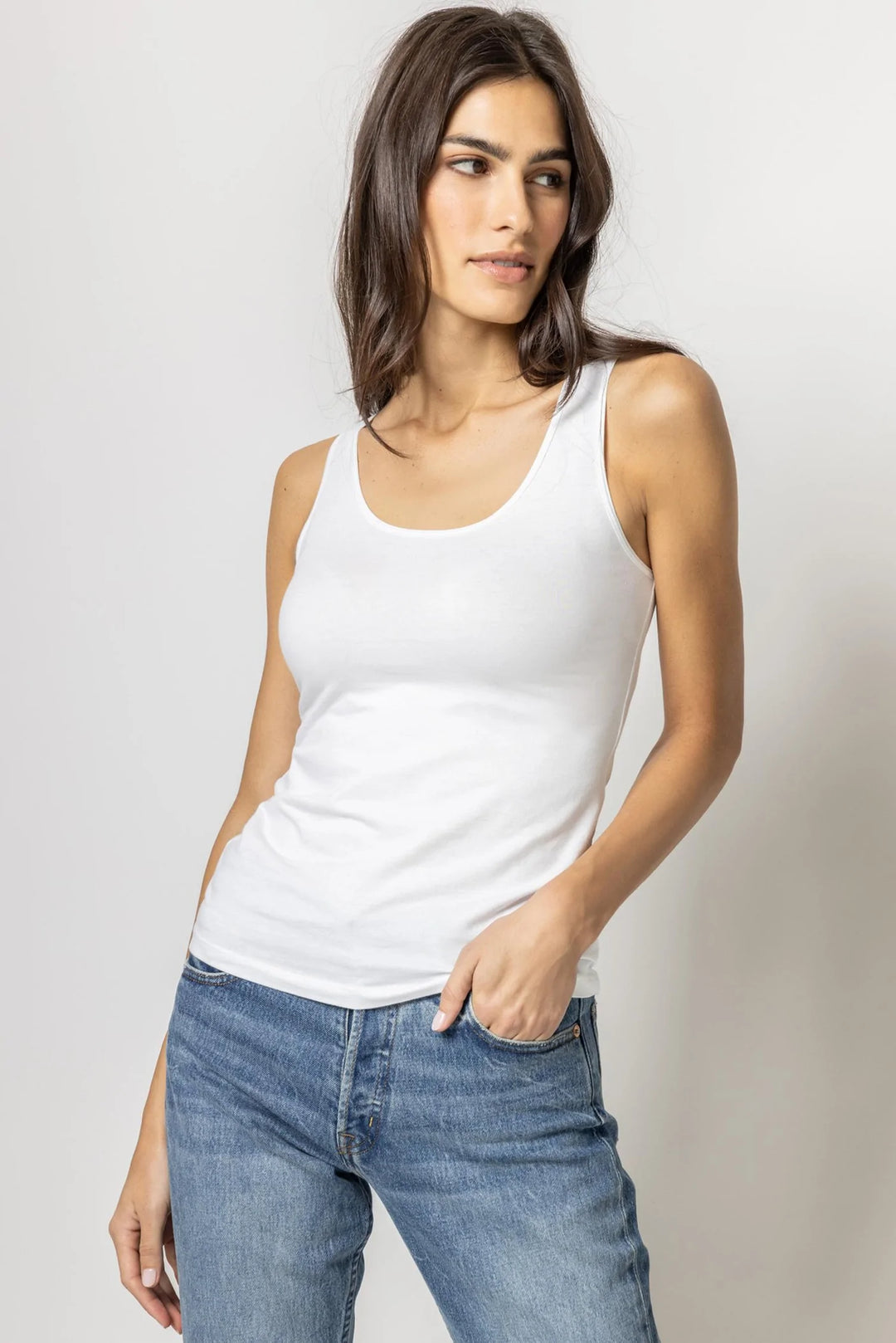 Scoop Tank in White - Madison's Niche 