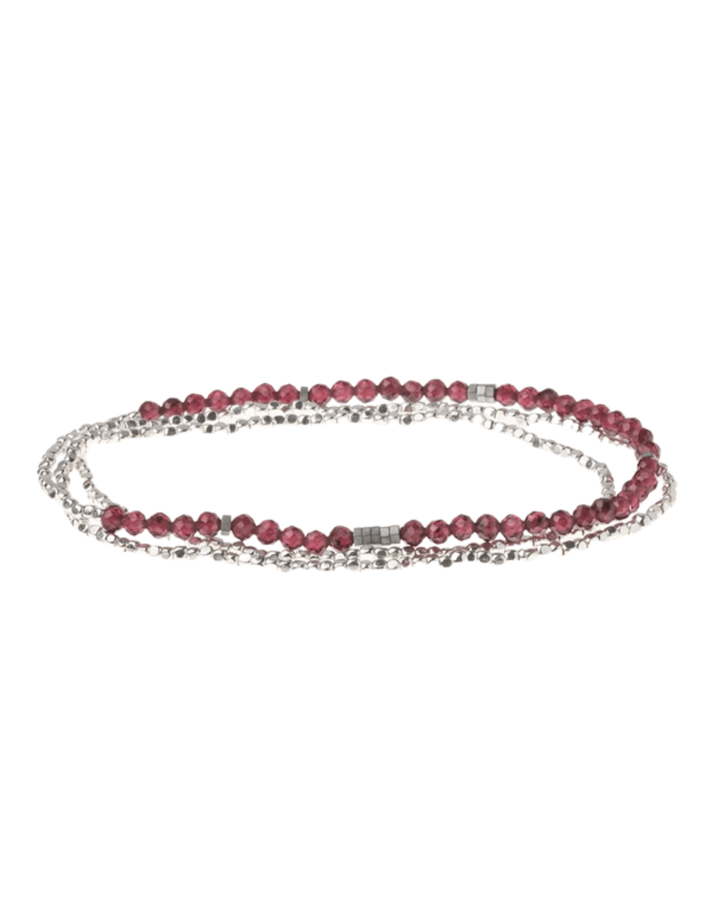 SCOUT CURATED WEARS Jewelry Delicate Stone Garnet/Silver Wrap