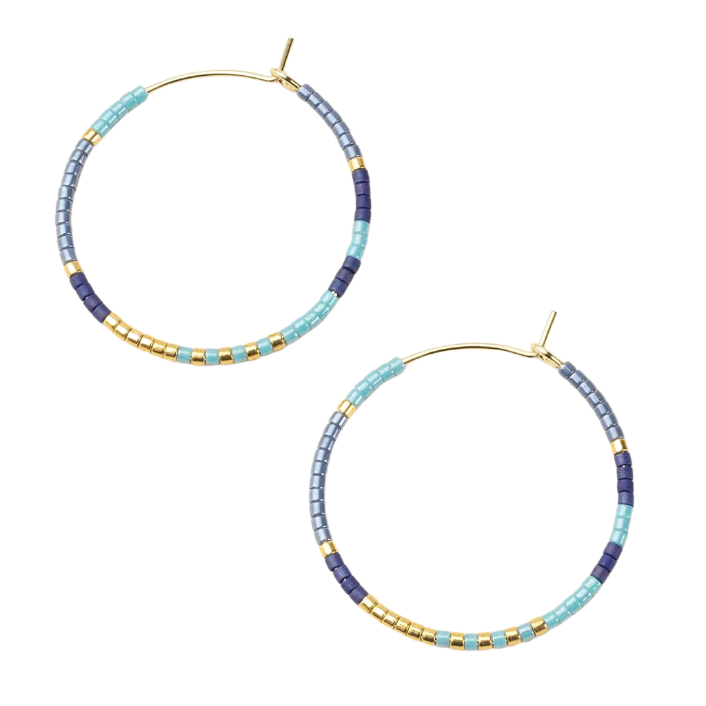 Small Chromacolor Hoops in Cobalt - Madison's Niche 