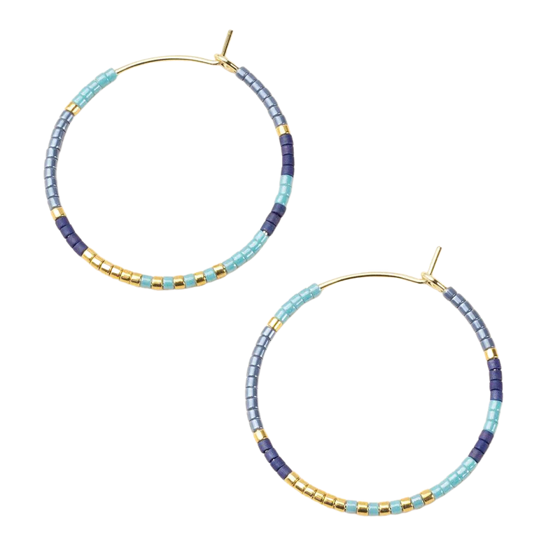 Small Chromacolor Hoops in Cobalt - Madison's Niche 