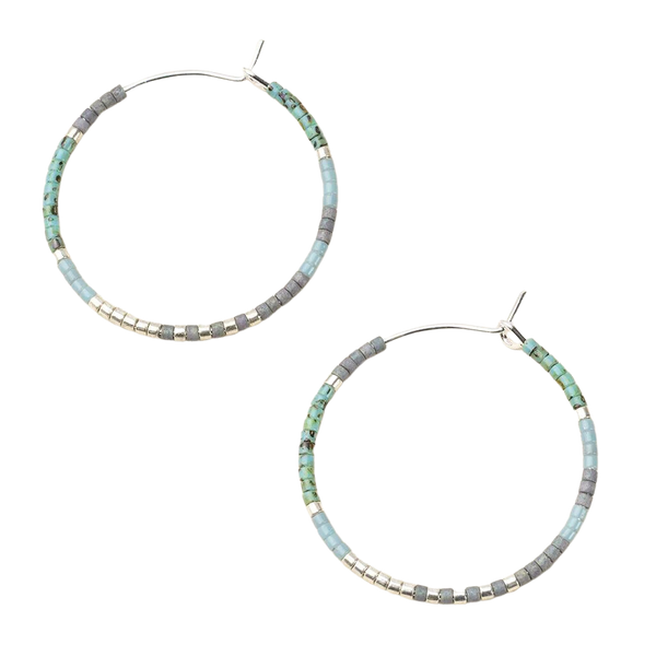 Small Chromacolor Hoops in Turquoise - Madison's Niche 