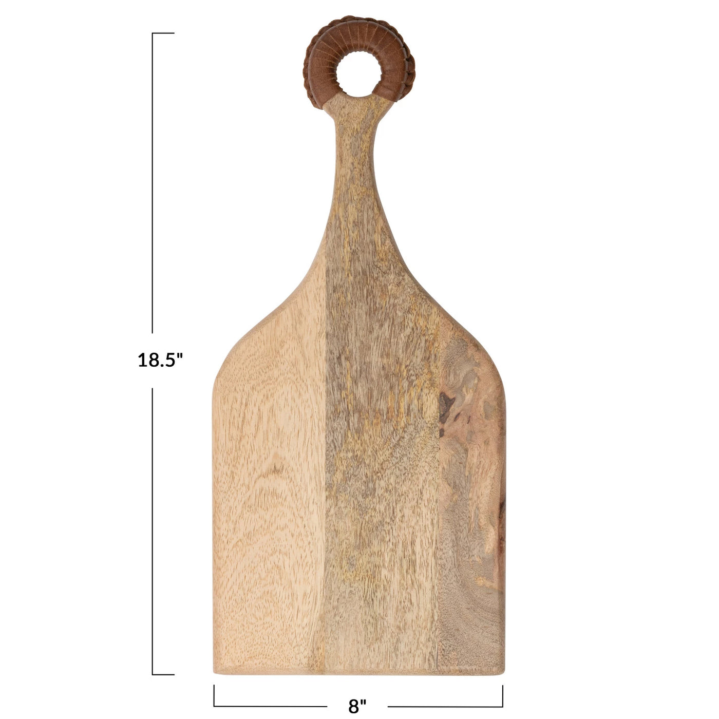 Mango Wood Board with Leather Handle - Madison's Niche 