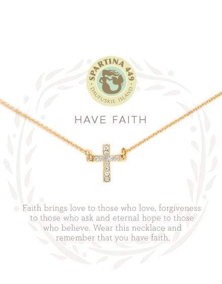 SPARTINA Jewelry Sea La Vie Have Faith Necklace in Gold