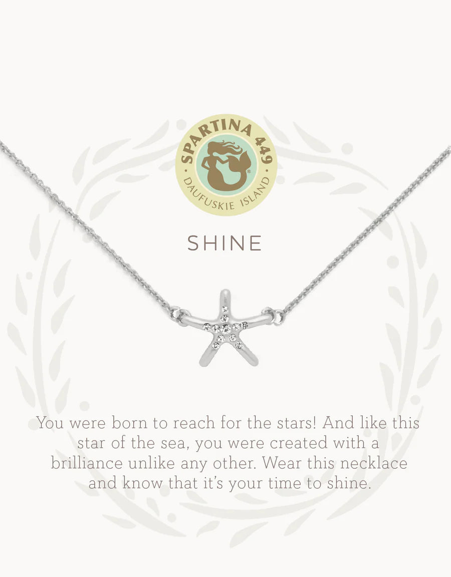 Starfish "Shine" Necklace in Silver - Madison's Niche 