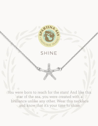 Starfish "Shine" Necklace in Silver - Madison's Niche 