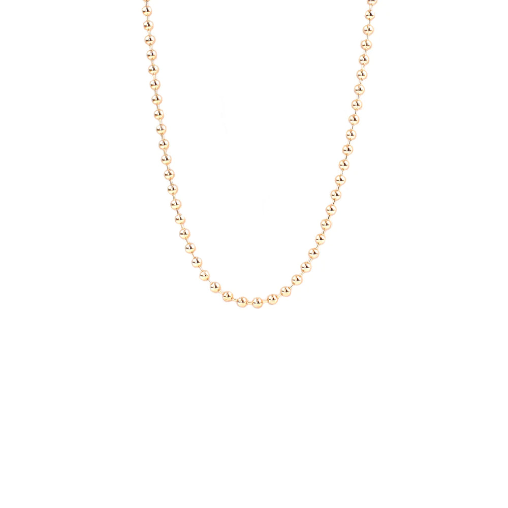 Sterling Ball Chain Necklace in Gold - Madison&