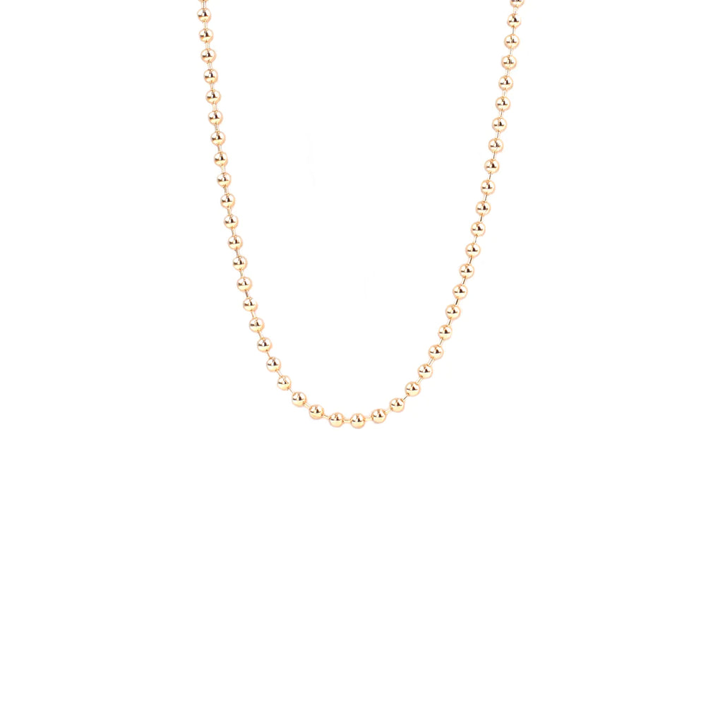 Sterling Ball Chain Necklace in Gold - Madison&