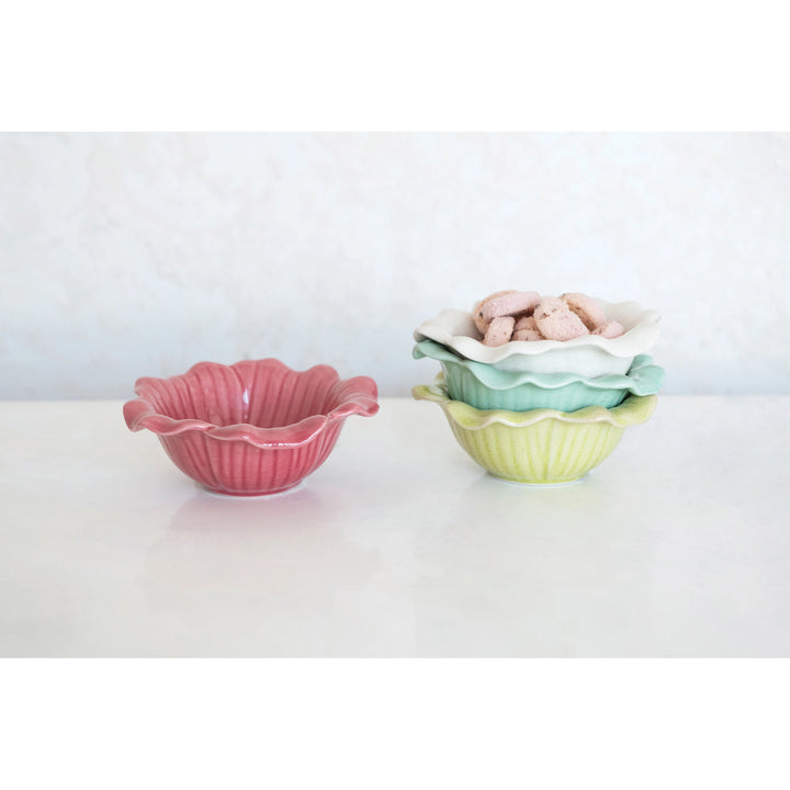 Stoneware Flower Bowl - Madison's Niche 