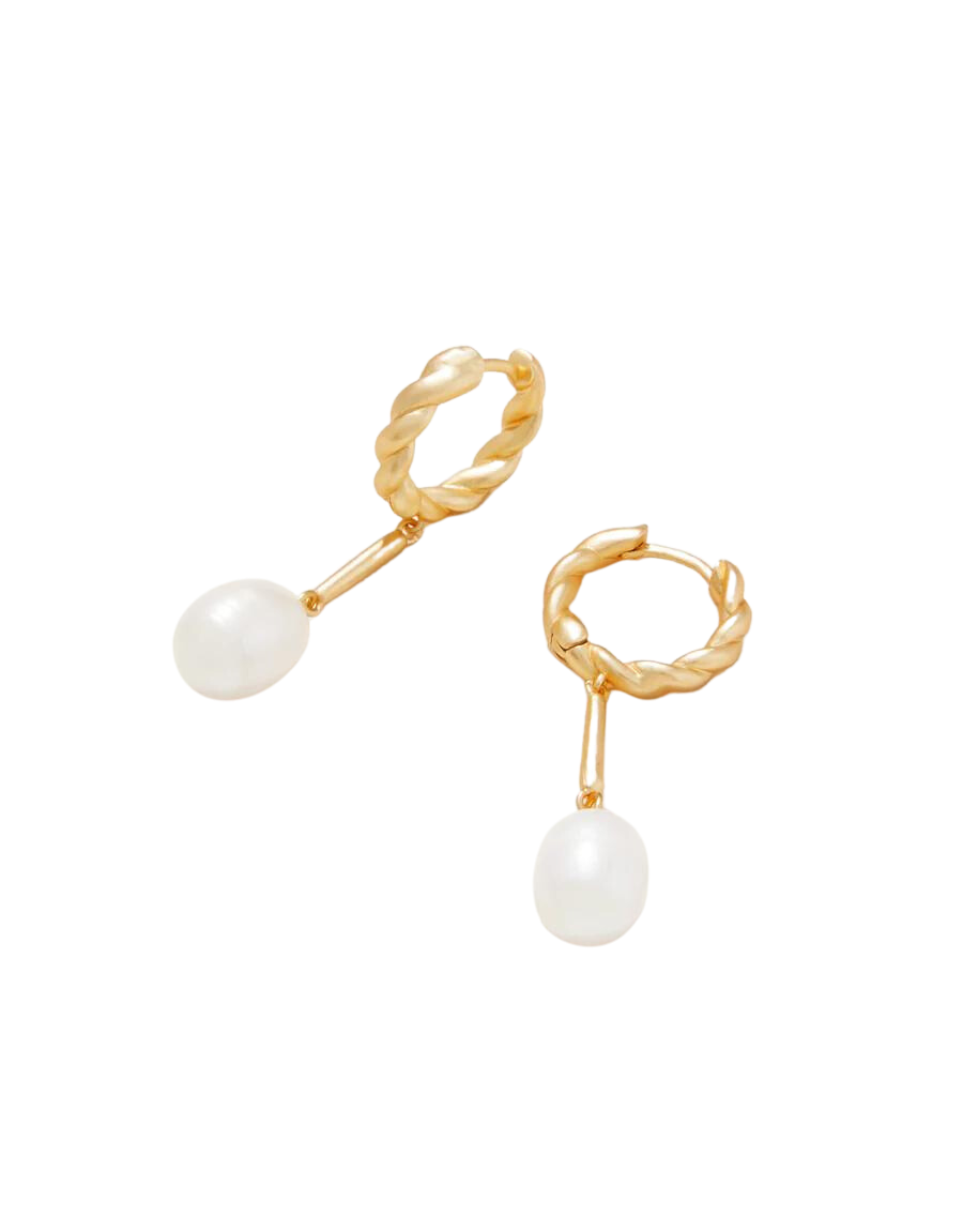 Swinging Pearl Earring - Madison's Niche 