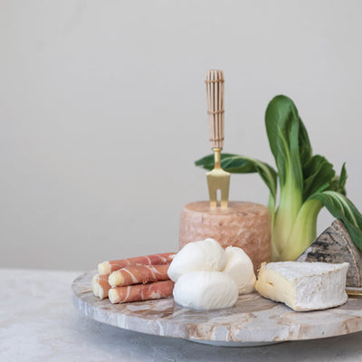 Taupe Marble Lazy Susan - Madison's Niche 