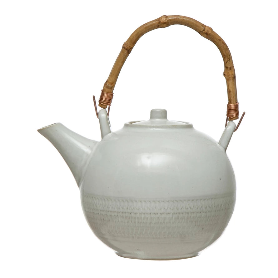 Teapot with Bamboo Handle - Madison's Niche 