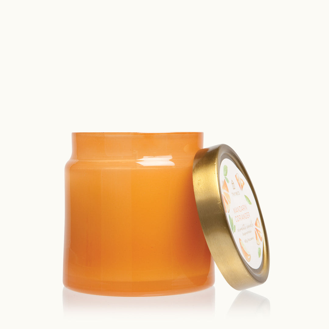 Mandarin Coriander Glass Candle - Madison's Niche 