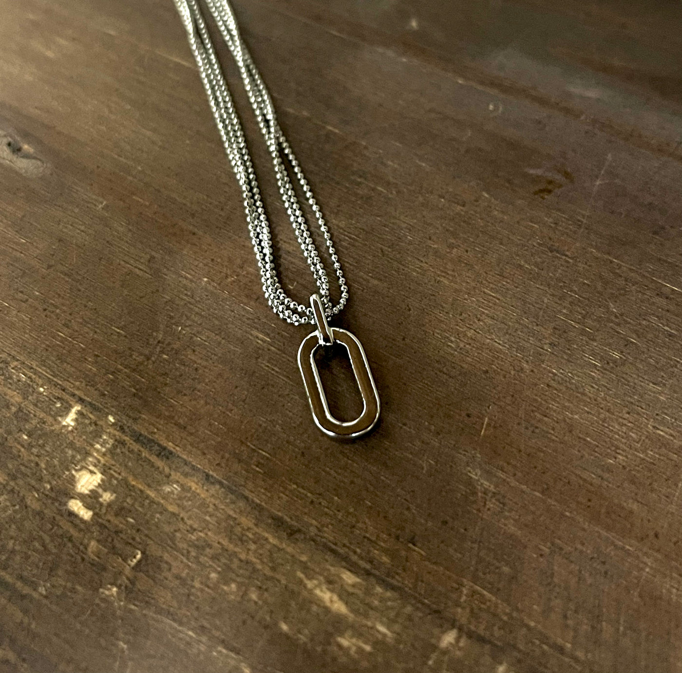 Tri-Strand Pendant Necklace in Silver - Madison's Niche 