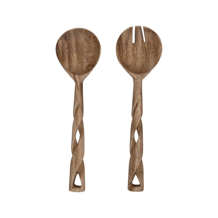 Twisted Wood Server Set - Madison's Niche 