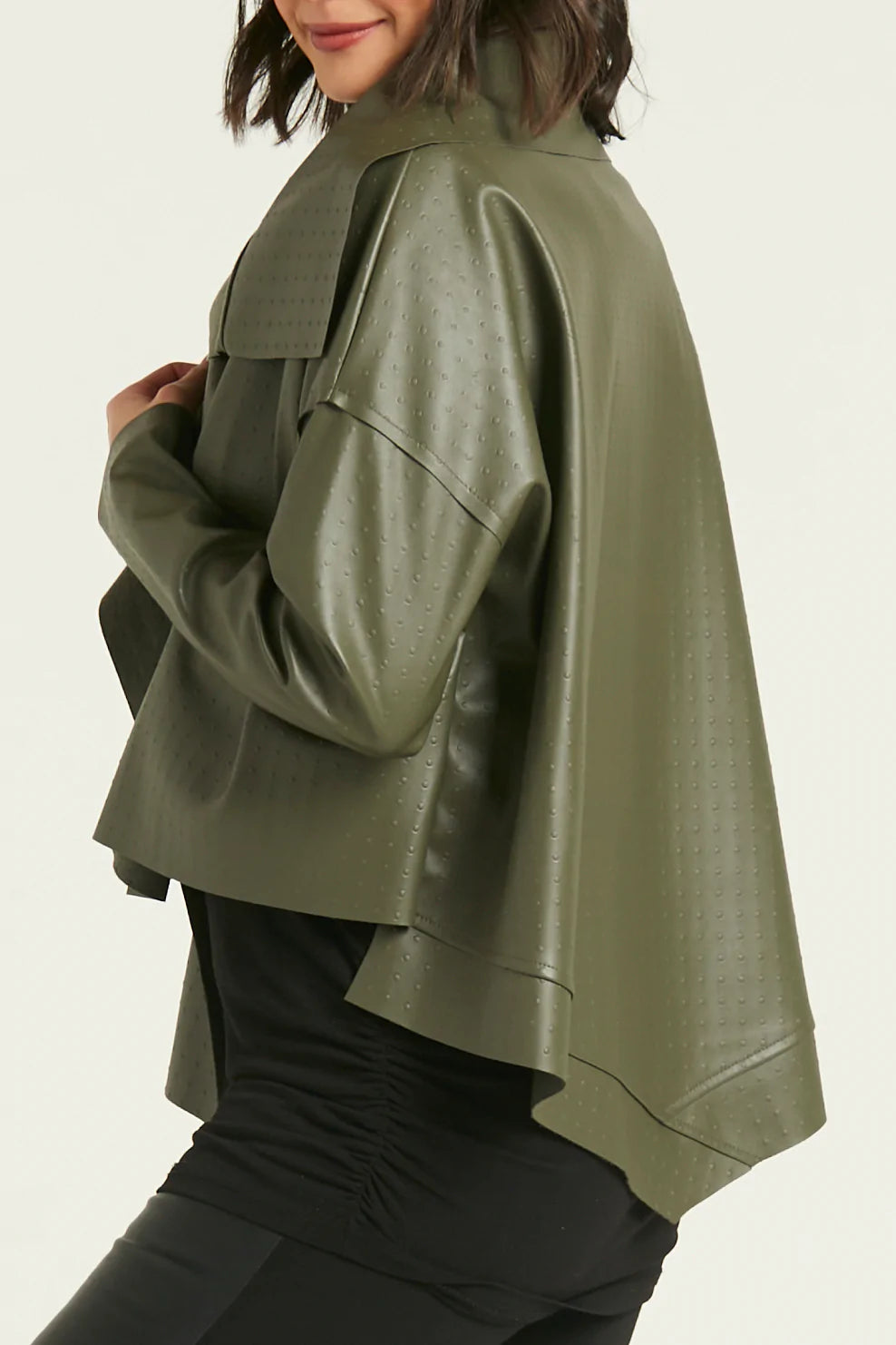 Vegan Leather Asymmetrical Jacket - Madison's Niche 